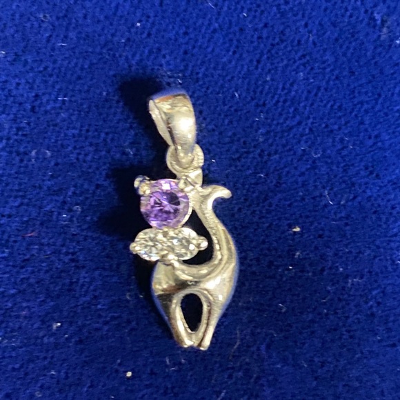 Sterling Silver Cat pendant - Picture 1 of 3